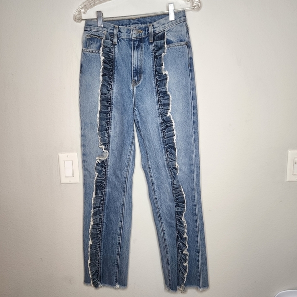 Carmar Ruffle Ursula Jeans Size 27 - Picture 2 of 15